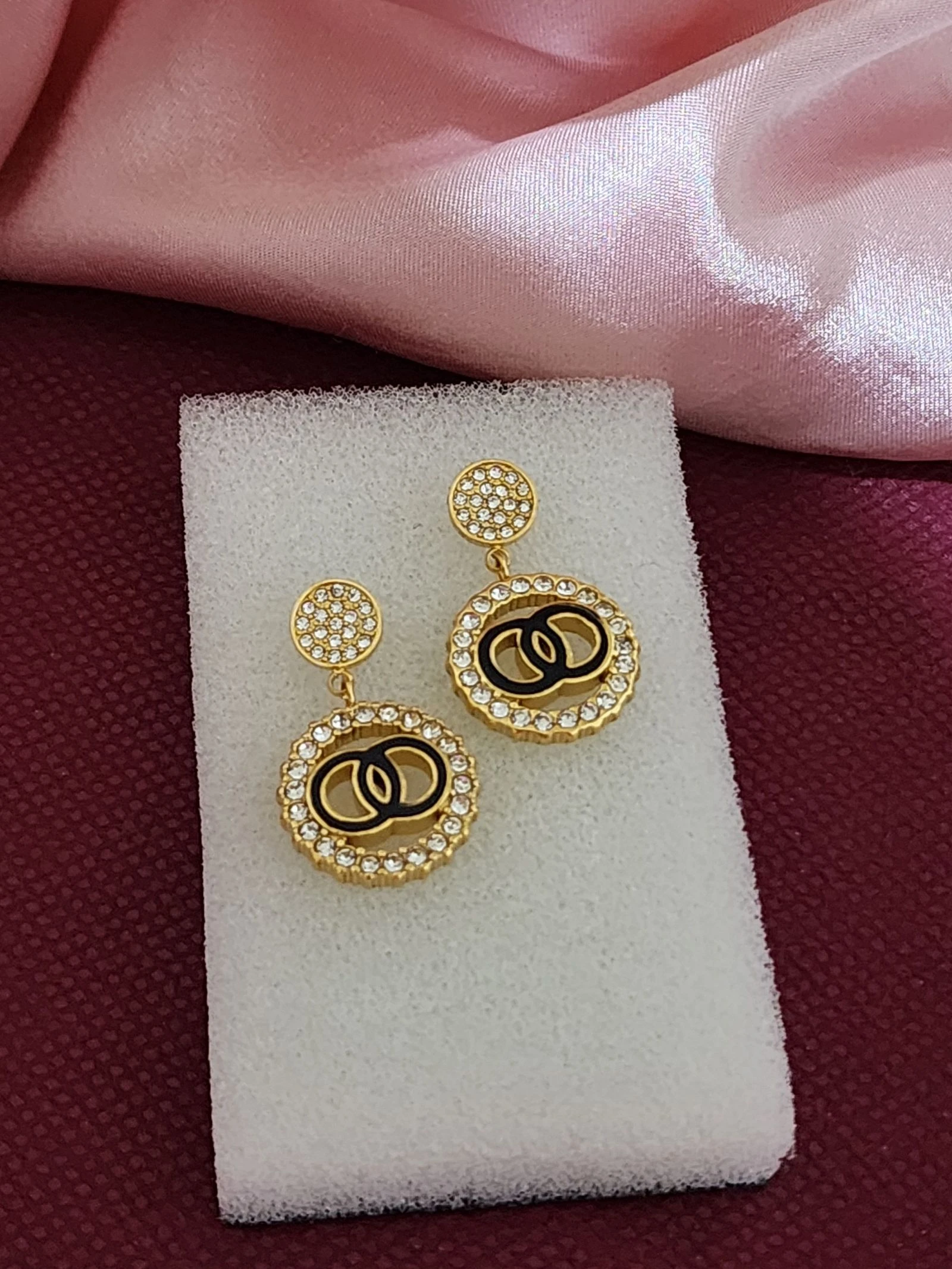 Pendientes dorados acero inoxidable  – photo 3
